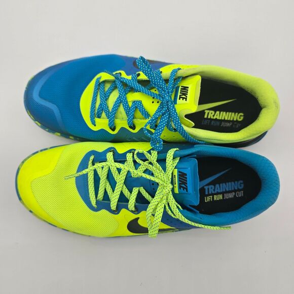 Nike Fuse Training Shoes Volt Yellow & Blue Men’s Running Sneakers Size 10 - Picture 7 of 9